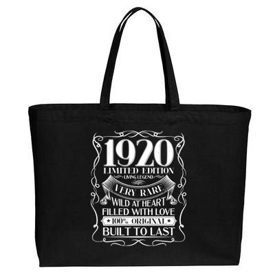 1920 Rare Limited Edition Legend 100th Birthday Cotton Canvas Jumbo Tote