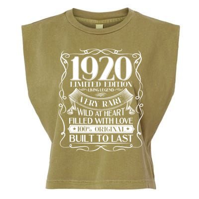 1920 Rare Limited Edition Legend 100th Birthday Garment-Dyed Women's Muscle Tee