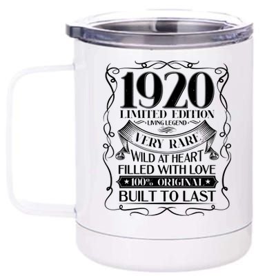 1920 Rare Limited Edition Legend 100th Birthday 12 oz Stainless Steel Tumbler Cup