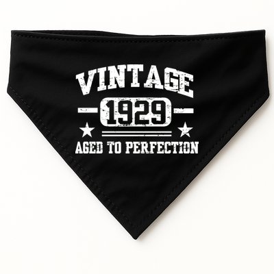 1929 Vintage Aged To Perfection Birthday Gift USA-Made Doggie Bandana