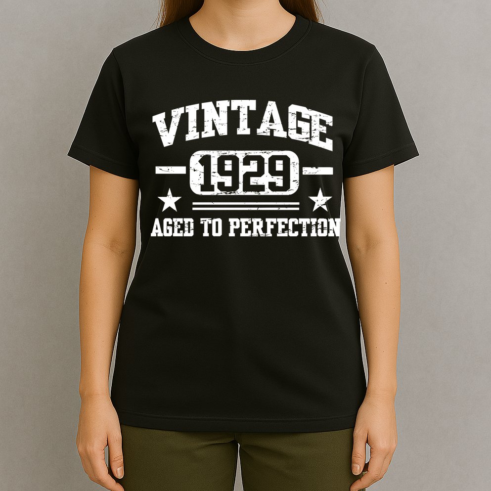 1929 Vintage Aged To Perfection Birthday Gift T-Shirt