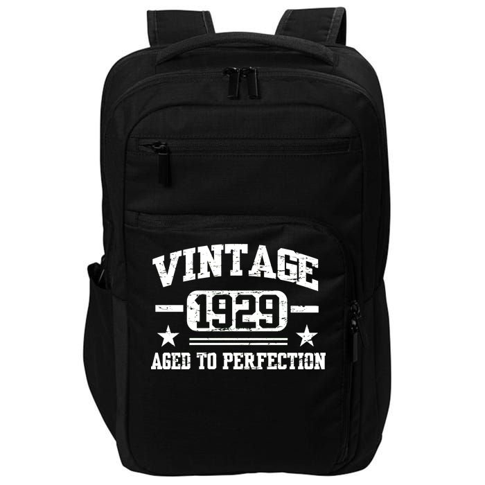 1929 Vintage Aged To Perfection Birthday Gift Impact Tech Backpack