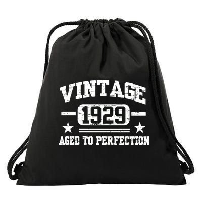 1929 Vintage Aged To Perfection Birthday Gift Drawstring Bag