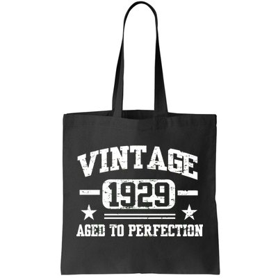 1929 Vintage Aged To Perfection Birthday Gift Tote Bag