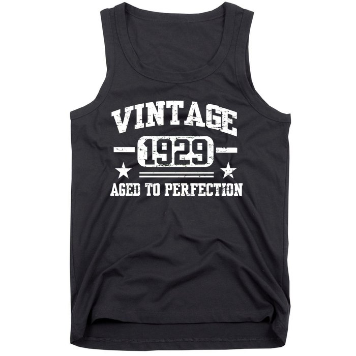 1929 Vintage Aged To Perfection Birthday Gift Tank Top