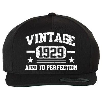 1929 Vintage Aged To Perfection Birthday Gift Wool Snapback Cap