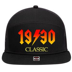 1930 Classic Rock 90th Birthday 7 Panel Mesh Trucker Snapback Hat