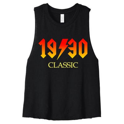 1930 Classic Rock 90th Birthday Women's Racerback Cropped Tank