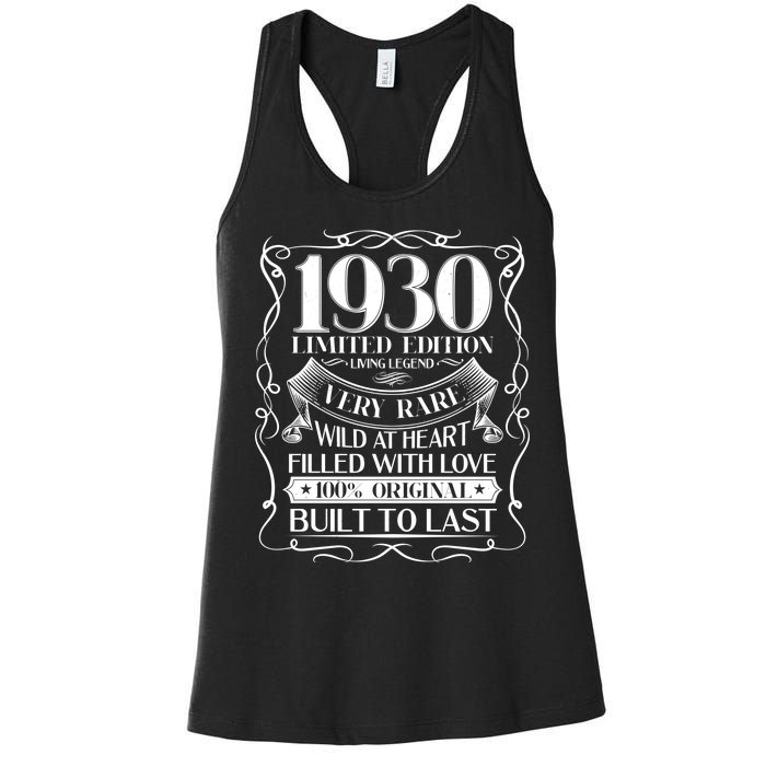 1930 Rare Limited Edition Legend 90th Birthday Women's Racerback Tank