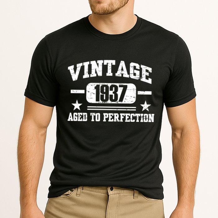 1937 Vintage Aged To Perfection Birthday Gift Performance Shirt