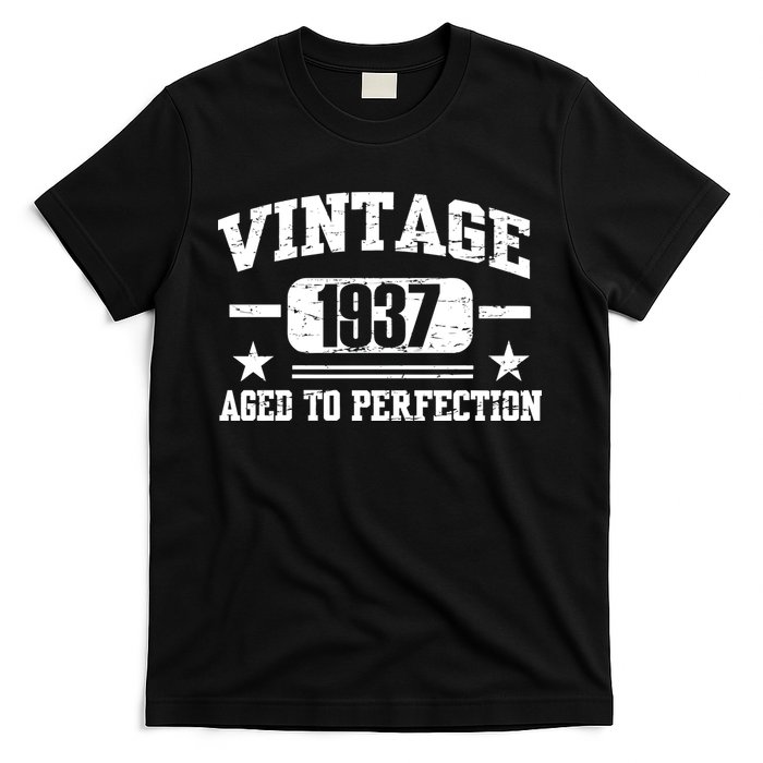 1937 Vintage Aged To Perfection Birthday Gift T-Shirt