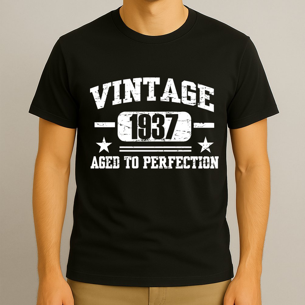 1937 Vintage Aged To Perfection Birthday Gift T-Shirt