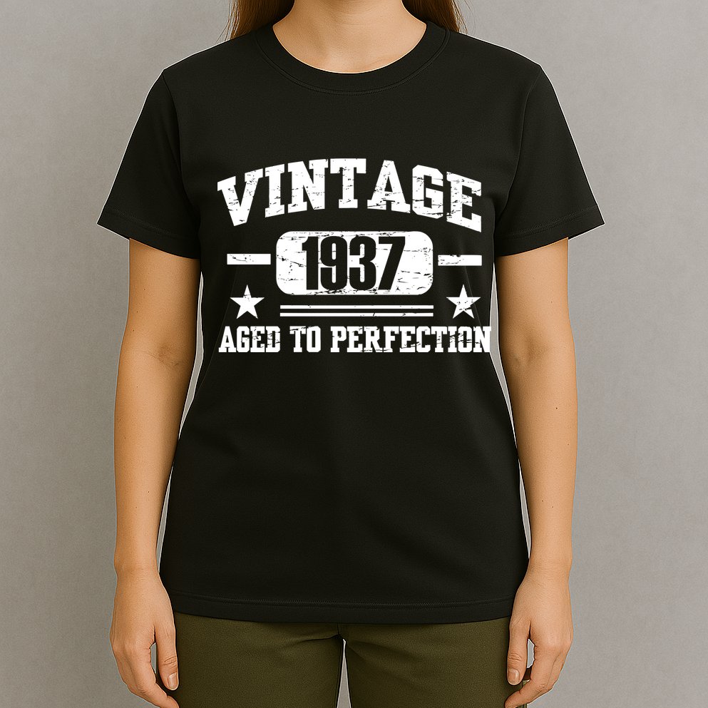 1937 Vintage Aged To Perfection Birthday Gift T-Shirt