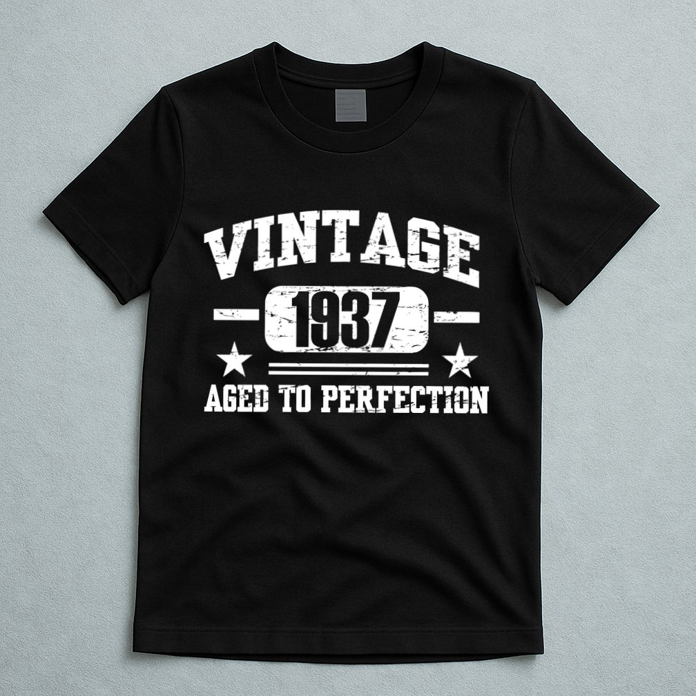 1937 Vintage Aged To Perfection Birthday Gift T-Shirt