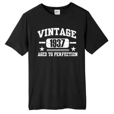 1937 Vintage Aged To Perfection Birthday Gift Tall Fusion ChromaSoft Performance T-Shirt