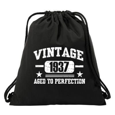 1937 Vintage Aged To Perfection Birthday Gift Drawstring Bag