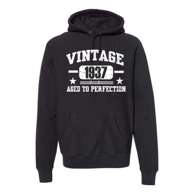 1937 Vintage Aged To Perfection Birthday Gift Premium Hoodie