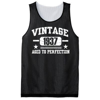 1937 Vintage Aged To Perfection Birthday Gift Mesh Reversible Basketball Jersey Tank