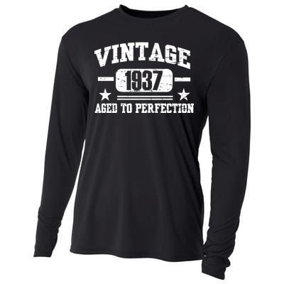 1937 Vintage Aged To Perfection Birthday Gift Cooling Performance Long Sleeve Crew