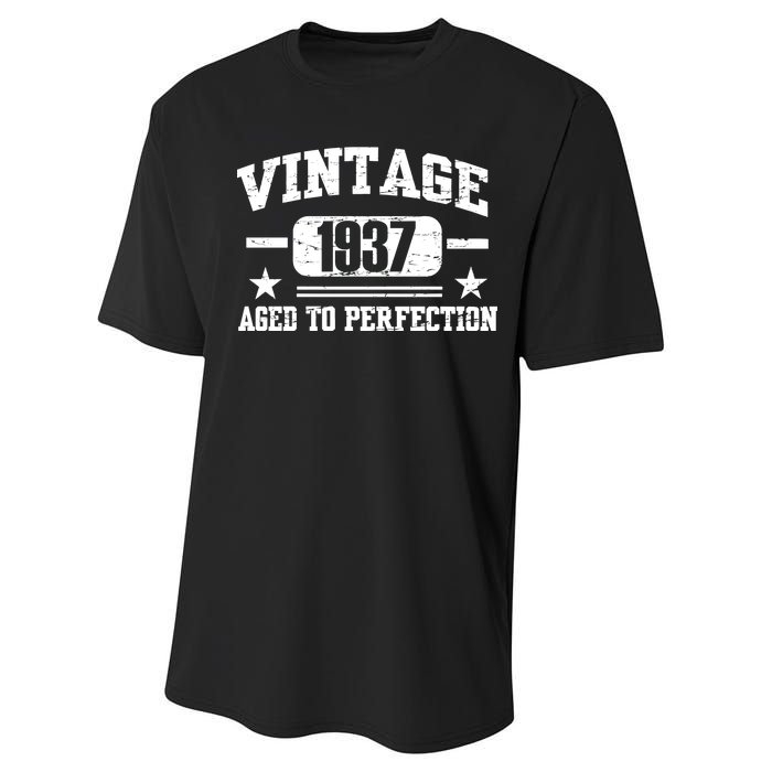 1937 Vintage Aged To Perfection Birthday Gift Performance Sprint T-Shirt