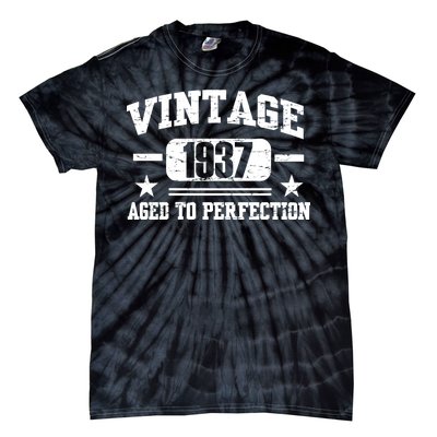 1937 Vintage Aged To Perfection Birthday Gift Tie-Dye T-Shirt