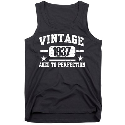 1937 Vintage Aged To Perfection Birthday Gift Tank Top