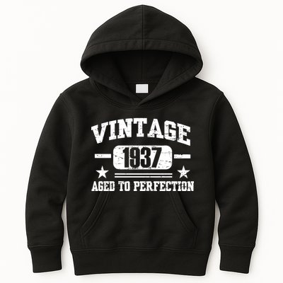 1937 Vintage Aged To Perfection Birthday Gift Kids Hoodie