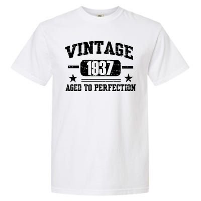 1937 Vintage Aged To Perfection Birthday Gift Garment-Dyed Heavyweight T-Shirt