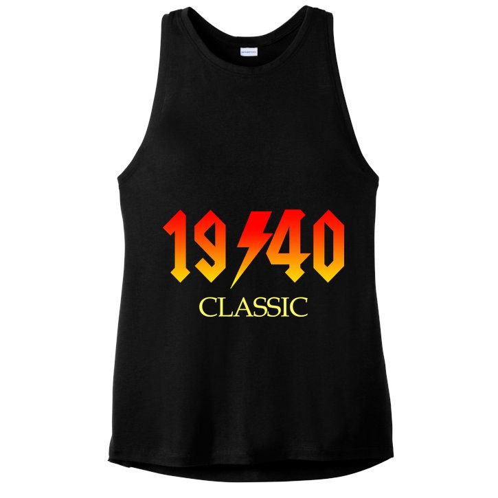 1940 Classic Rock 80th Birthday Ladies PosiCharge Tri-Blend Wicking Tank