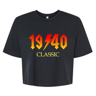 1940 Classic Rock 80th Birthday Bella+Canvas Jersey Crop Tee