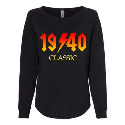 1940 Classic Rock 80th Birthday Womens California Wash Sweatshirt