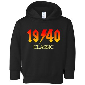 1940 Classic Rock 80th Birthday Toddler Hoodie