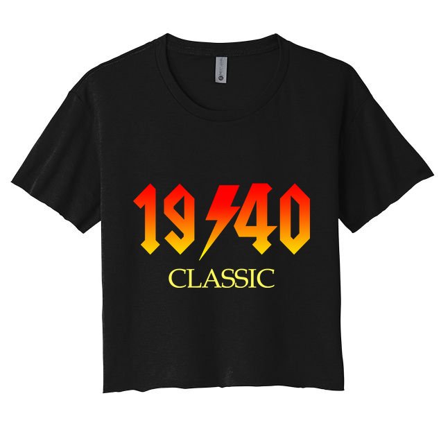 1940 Classic Rock 80th Birthday Crop Top
