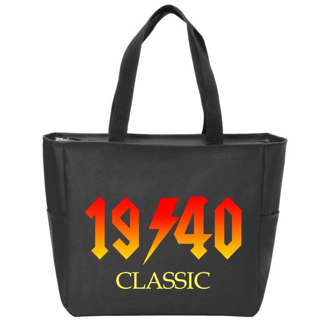 1940 Classic Rock 80th Birthday Zip Tote Bag