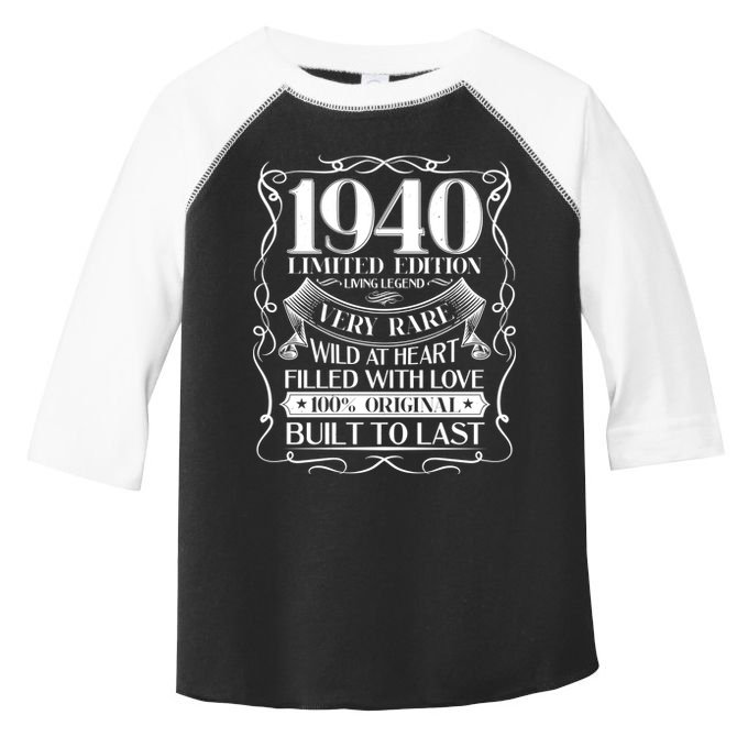 1940 Rare Limited Edition Legend 80th Birthday Toddler Fine Jersey T-Shirt