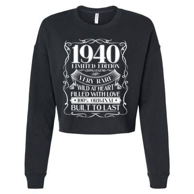 1940 Rare Limited Edition Legend 80th Birthday Cropped Pullover Crew