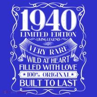 1940 Rare Limited Edition Legend 80th Birthday Long Sleeve Shirt