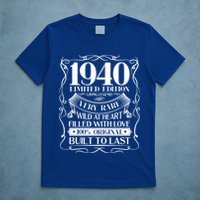 1940 Rare Limited Edition Legend 80th Birthday T-Shirt