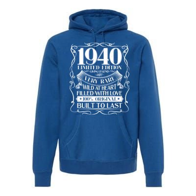 1940 Rare Limited Edition Legend 80th Birthday Premium Hoodie