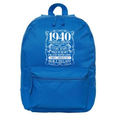 1940 Rare Limited Edition Legend 80th Birthday 16 in Basic Backpack