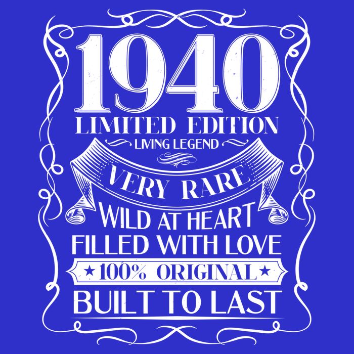 1940 Rare Limited Edition Legend 80th Birthday Women's V-Neck T-Shirt