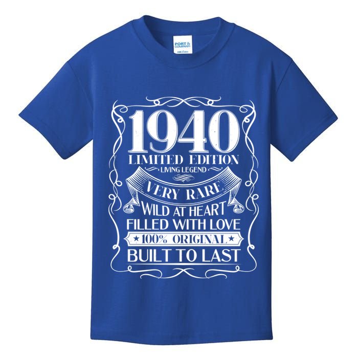 1940 Rare Limited Edition Legend 80th Birthday Kids T-Shirt