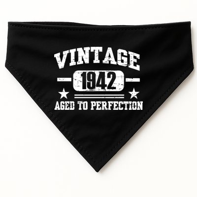 1942 Vintage Aged To Perfection Birthday Gift USA-Made Doggie Bandana