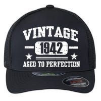 1942 Vintage Aged To Perfection Birthday Gift Flexfit Unipanel Trucker Cap