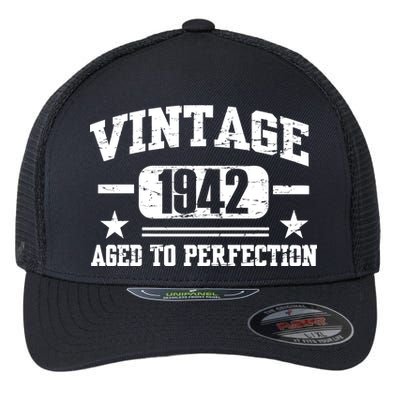 1942 Vintage Aged To Perfection Birthday Gift Flexfit Unipanel Trucker Cap