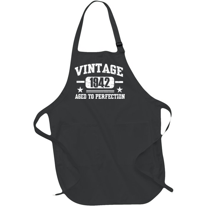 1942 Vintage Aged To Perfection Birthday Gift Full-Length Apron With Pockets