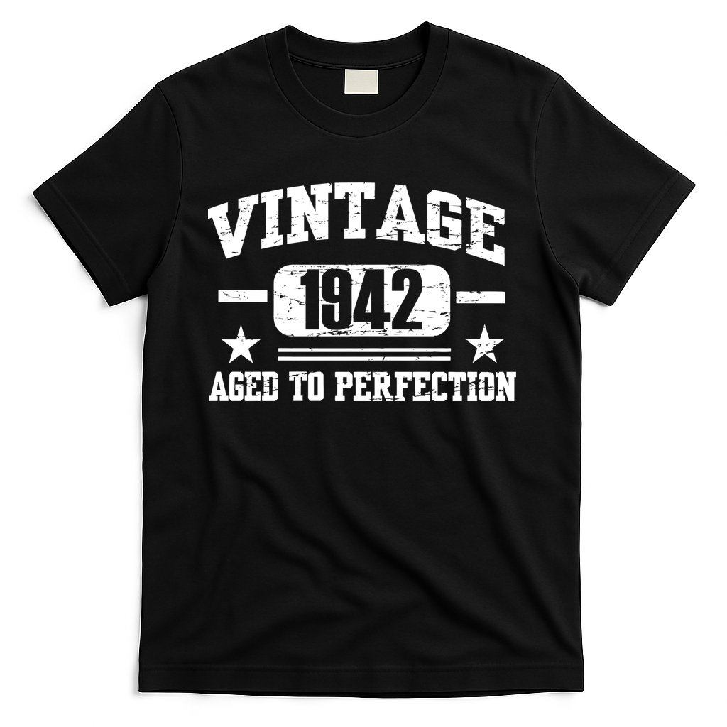 1942 Vintage Aged To Perfection Birthday Gift T-Shirt
