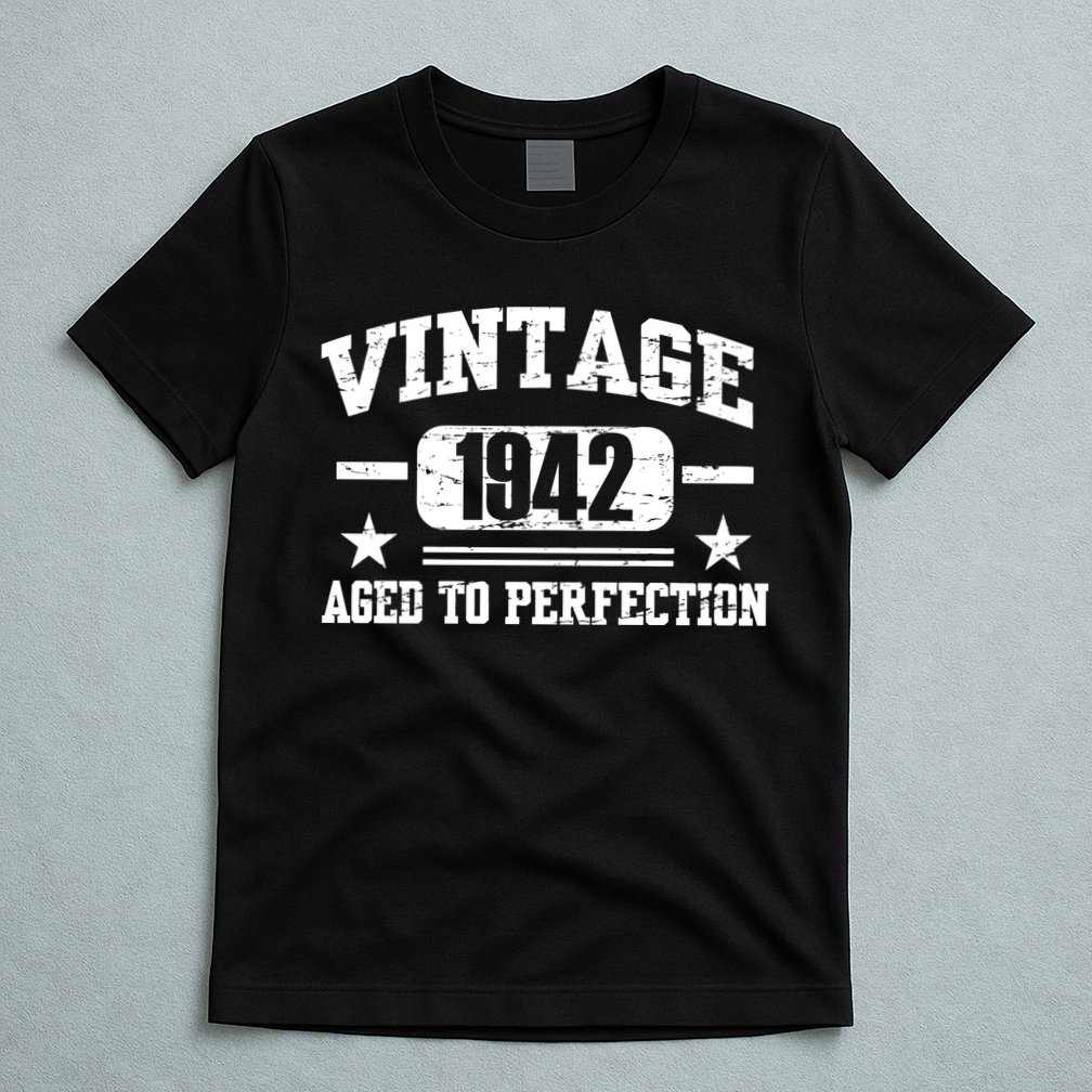 1942 Vintage Aged To Perfection Birthday Gift T-Shirt