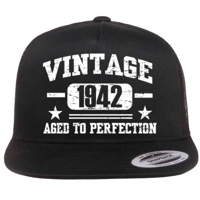 1942 Vintage Aged To Perfection Birthday Gift Flatbill Hat