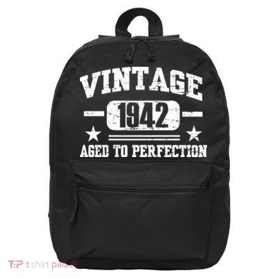1942 Vintage Aged To Perfection Birthday Gift 16 in Basic Backpack